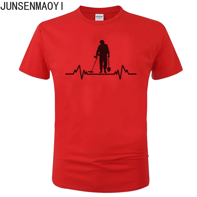 New Metal Detector Heartbeat Detectorist T-Shirt cotton Casual tshirt men Short Sleeve O-Neck summer fashion T Shirt Plus Size