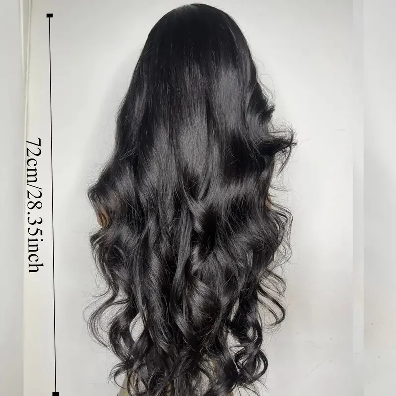 Peruca dianteira do laço chique para mulheres, cabelo sintético encaracolado longo, resistente ao calor, com linha média, perfeito para uso diário, j47801s