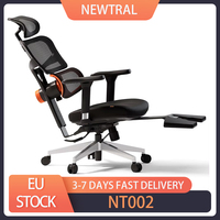 NEWTRAL NT002 Ergonomic Chair Adaptive Lower Back Support with Footrest 4 Recline Angle Adjustable Backrest Armrest Headrest