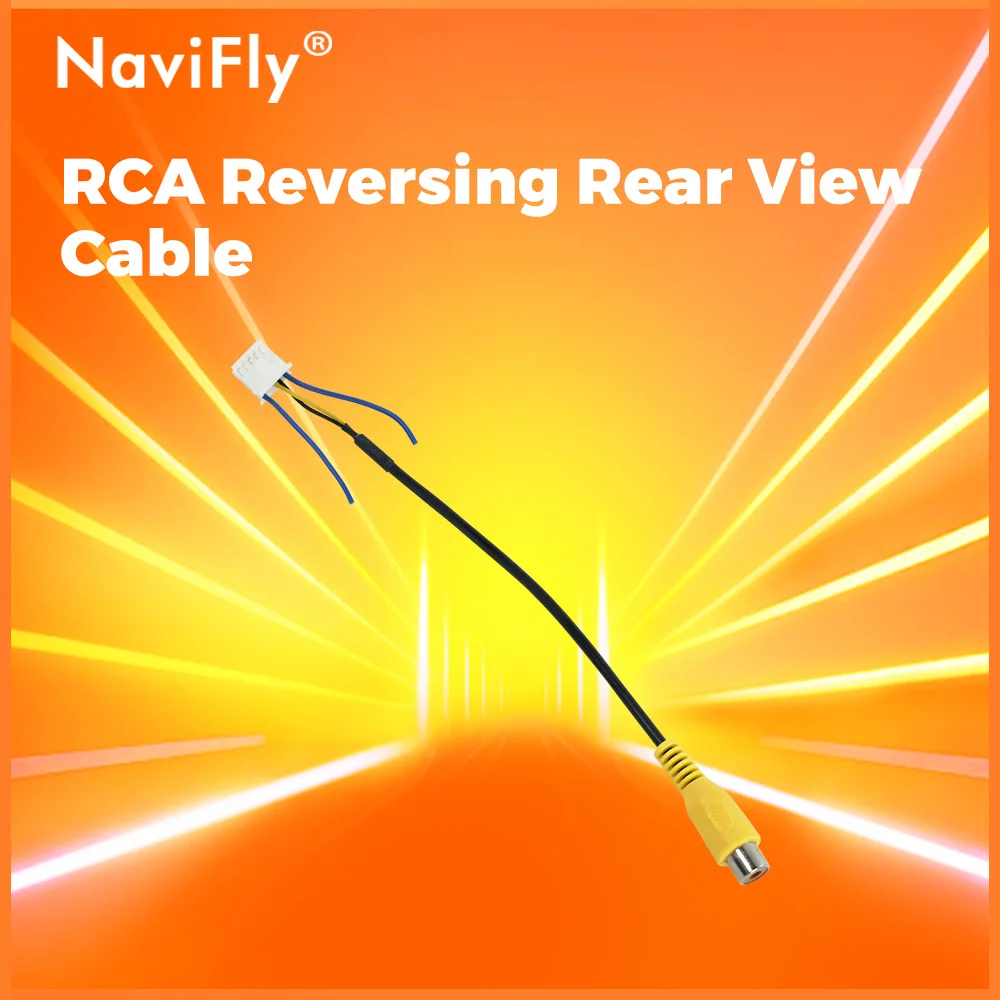 1PC RCA Reversing Rear View Cable Adaptor For Car Stereo Radio DVD Radio Monitor Cable Connector 10Pin Rear View Backup Camera