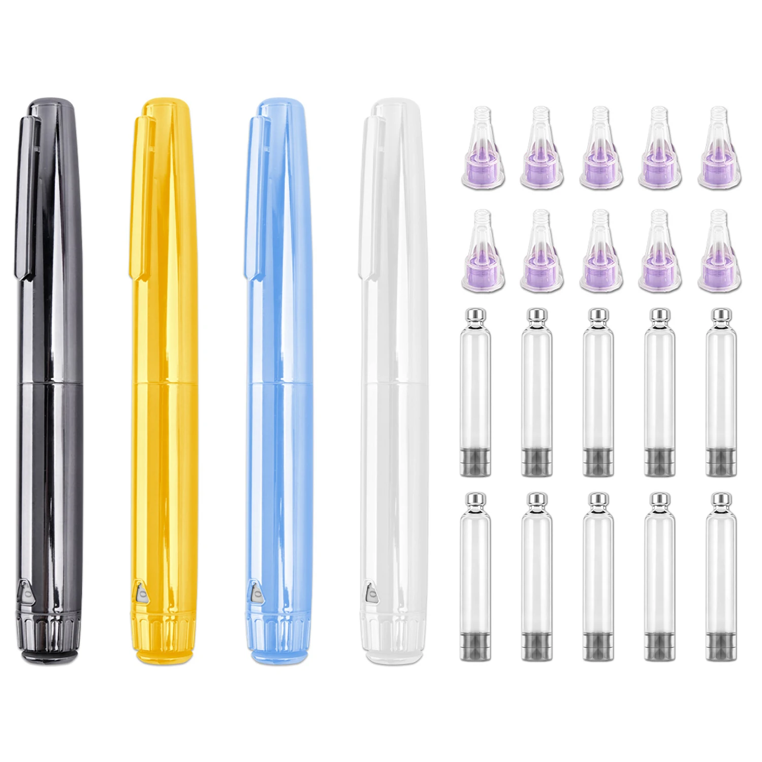 V4 Metal Reusable Insulin Pen, Refillable Diabetic Injection Pen Adjustable 60U Peptide Insulin Delivery Pen for 3ml Cartridges