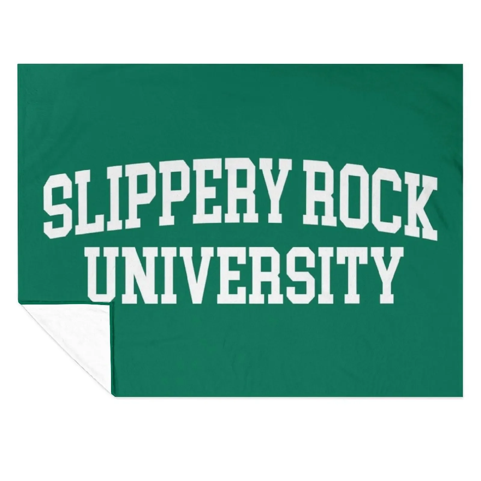 

slippery rock- college font curved Throw Blanket Hair Large Thermals For Travel Stuffeds Blankets