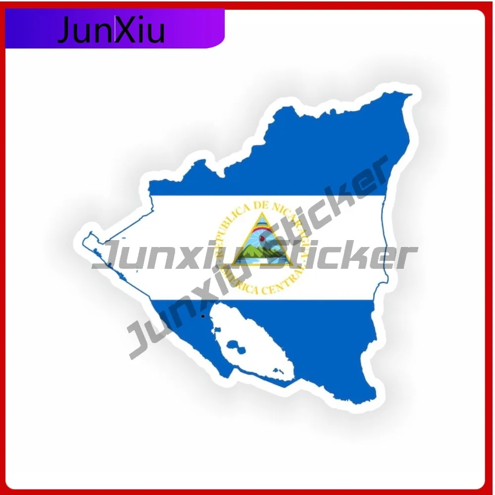 Nicaragua Map Flag Artistic Auto Exterior Accent Works Well On Smooth Auto Exterior Areas