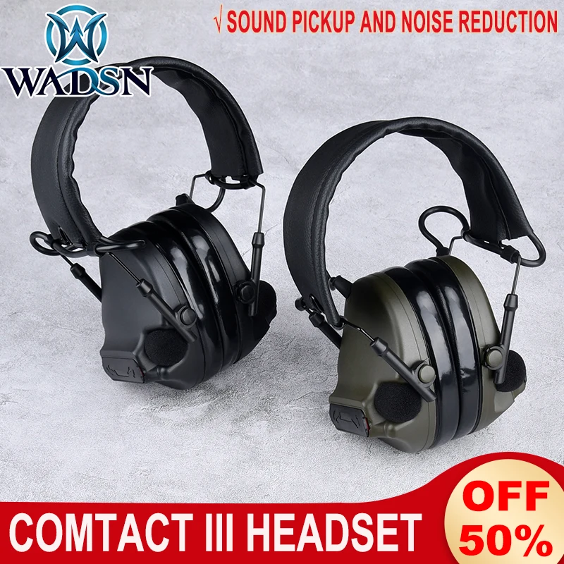 

WADSN Comtac III Headset Civilian Version Sound Pickup And Noise Reduction Headphone Hunting Shooting Earphone CSGame Softair