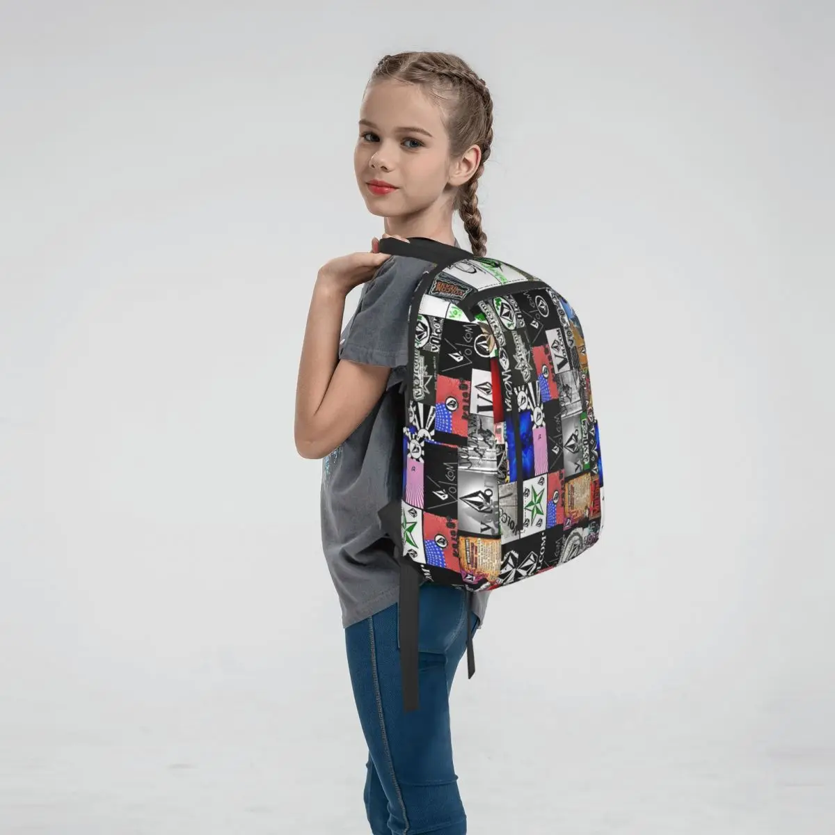 Half Diamond Volkom (16) Backpack Daypack Boys Girls BookBag School Bag Shoulder Bags for Men Women