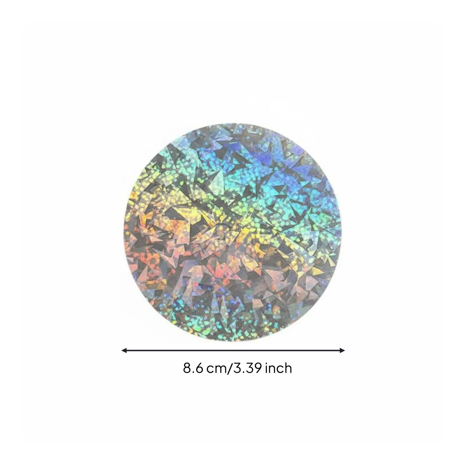 Holographic Medallion Film Medallion Lamination Disc DIY Friendly Round Sparkle Overlay for Artists, Anime Fans