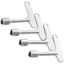 4 Pcs Elevator Key Utility Keys for Emergency Lift Door Universal Socket Service Triangle Cabinet Spanner Wrench Fire