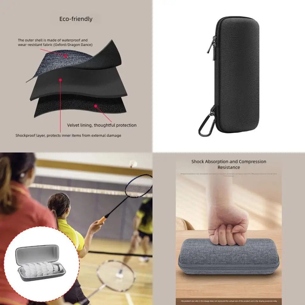 

Прочный ящик для хранения волана для бадминтона ткани Оксфордс держит 5 воланов с зажимом