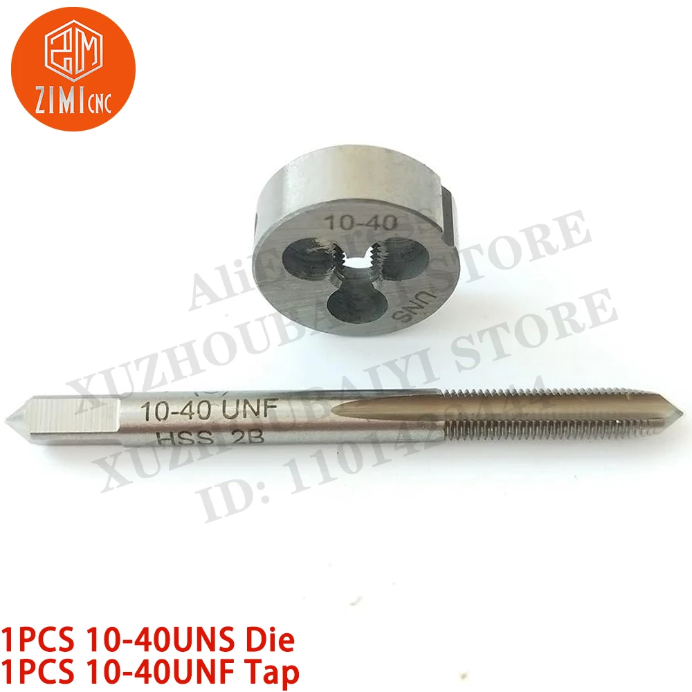 1 BUAH 10-40UNS Mati 1 buah keran 10-40UNF Keran Benang Mesin Benang Bulat Mati di Tangan Kanan HSS Lancip alat CNC mesin bubut logam alat pemotong
