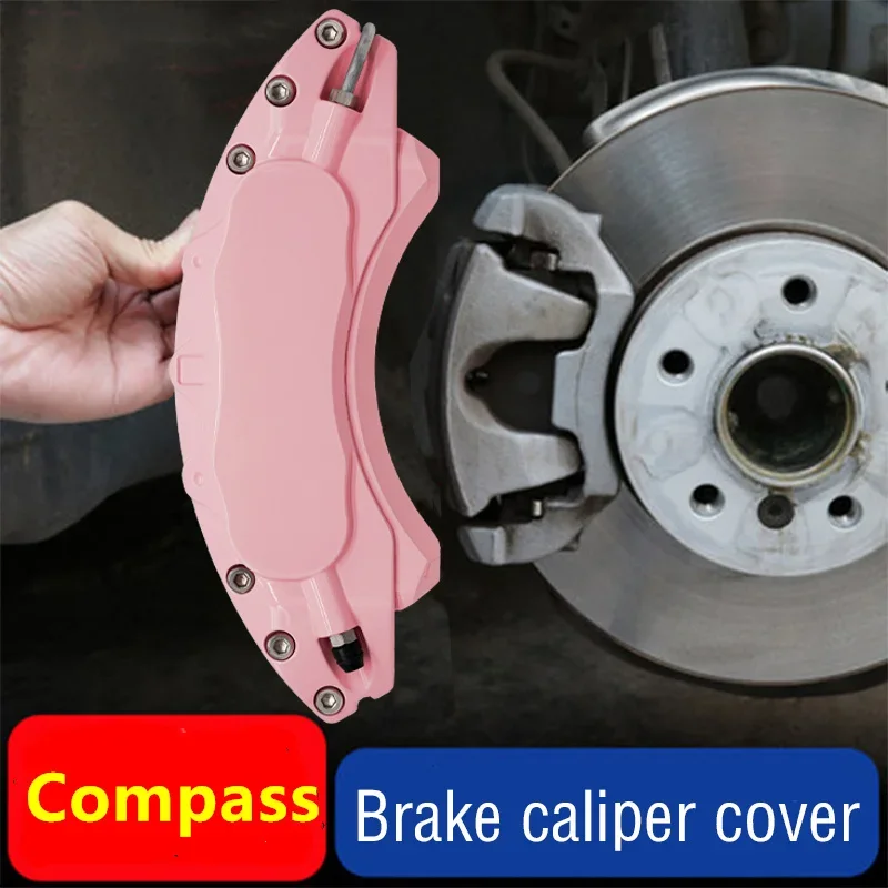 For Jeep Compass Car Brake Caliper Cover Aluminum Metal Fit 1.3T 220T 2019 2020 2021