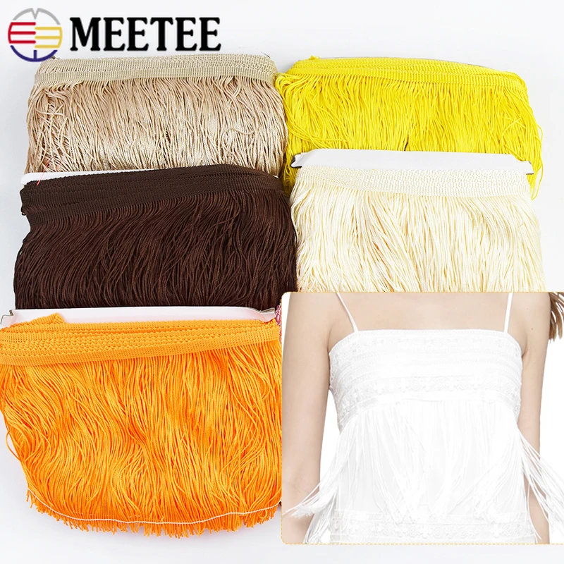 

10Meters Meetee 10-30cm Colored Tassel Lace for Curtains Ribbon Trim Dresses Decoration Trimmings Bags DIY Sewing Accessories