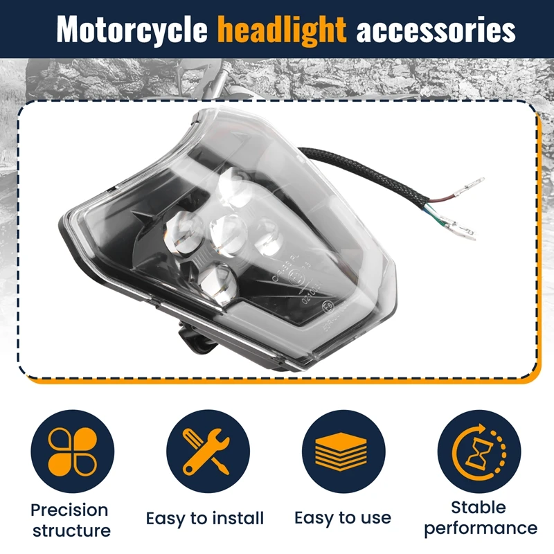 Dirt Bike LED Headlight for Motorcycle Pit Bike ATV TC FE TE EXC XCW SXF SX 125 250 300 350 450 500 530-AT35