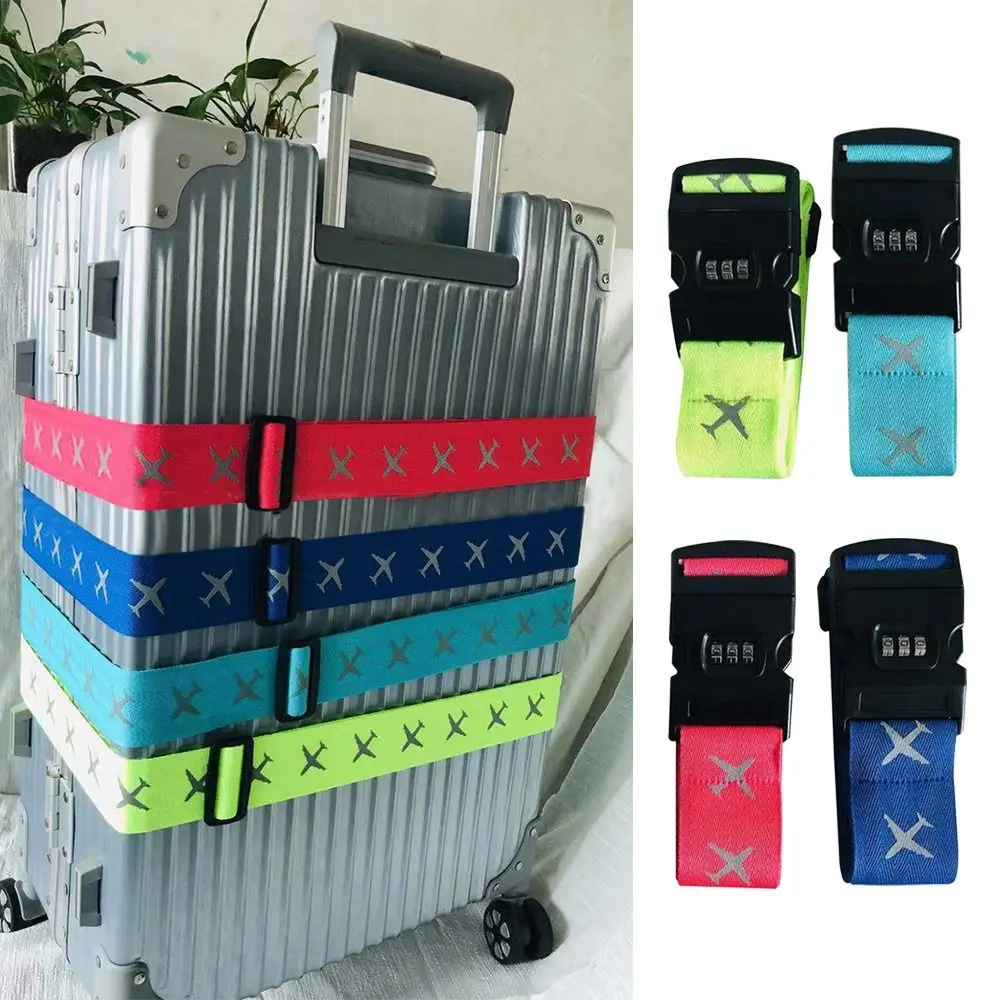 Adjustable Secure Lock Bundling Packing Belt Password Lock Baggage  Belt Packing Belt Luggage Strap