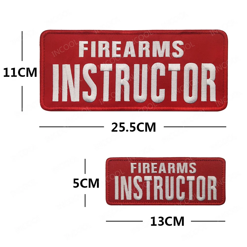 Embroidered Patches INSTRUCTOR Tactical Appliqued For Vest Backpack Clothing Uniform Armband Large Size Badges