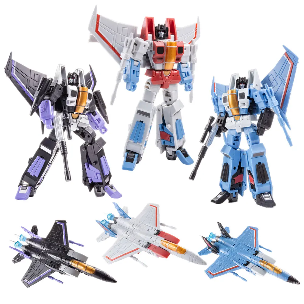 3Pcs/Set Transformers Toys Fighter Squad  Starscream Thundercracker Skywarp Action Figure Deformation Robot toy