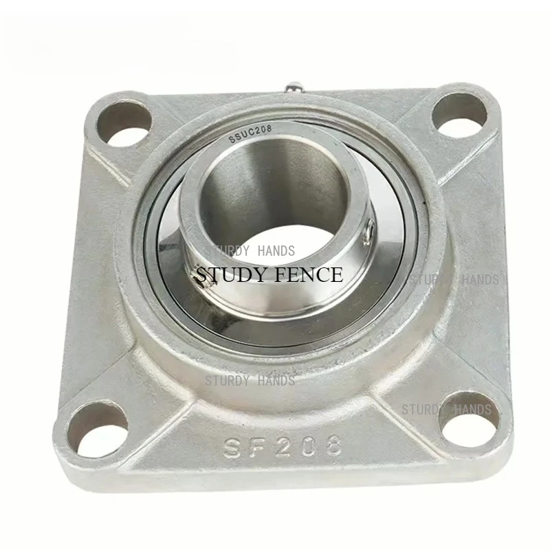 1PC 304 Stainless Steel Insert Bearing Square Base SUCF201/SUCF202/SUCF203/SUCF204/SUCF205 Household Hardware Accessories