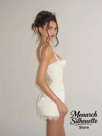 Сatin Lace Corset Mini Dress