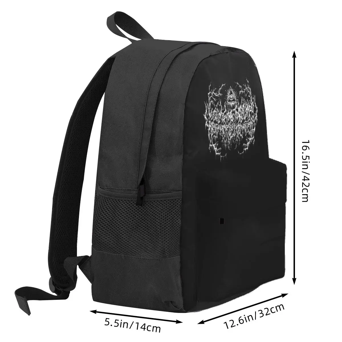 Death Metal Logo Student Backpack School Bag Hiking Travel Daypack for Men Women Bookbag Shoulder Bags