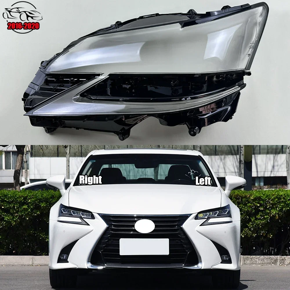 

For Lexus GS GS200 GS300 GS350 GS450 2016-2020 Headlight Cover Transparent Headlamp Shell Plexiglass Replace Original Lampshade