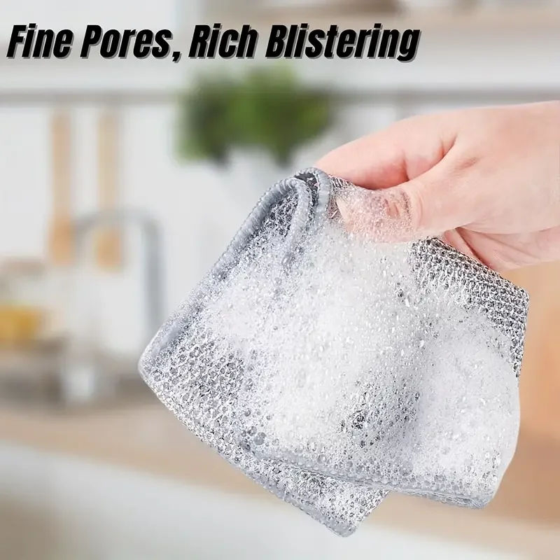5/10/20 magic cleaning cloth, metal wire cloth, kitchen sink, dishwashing cloth, towel cleaning tool image 5