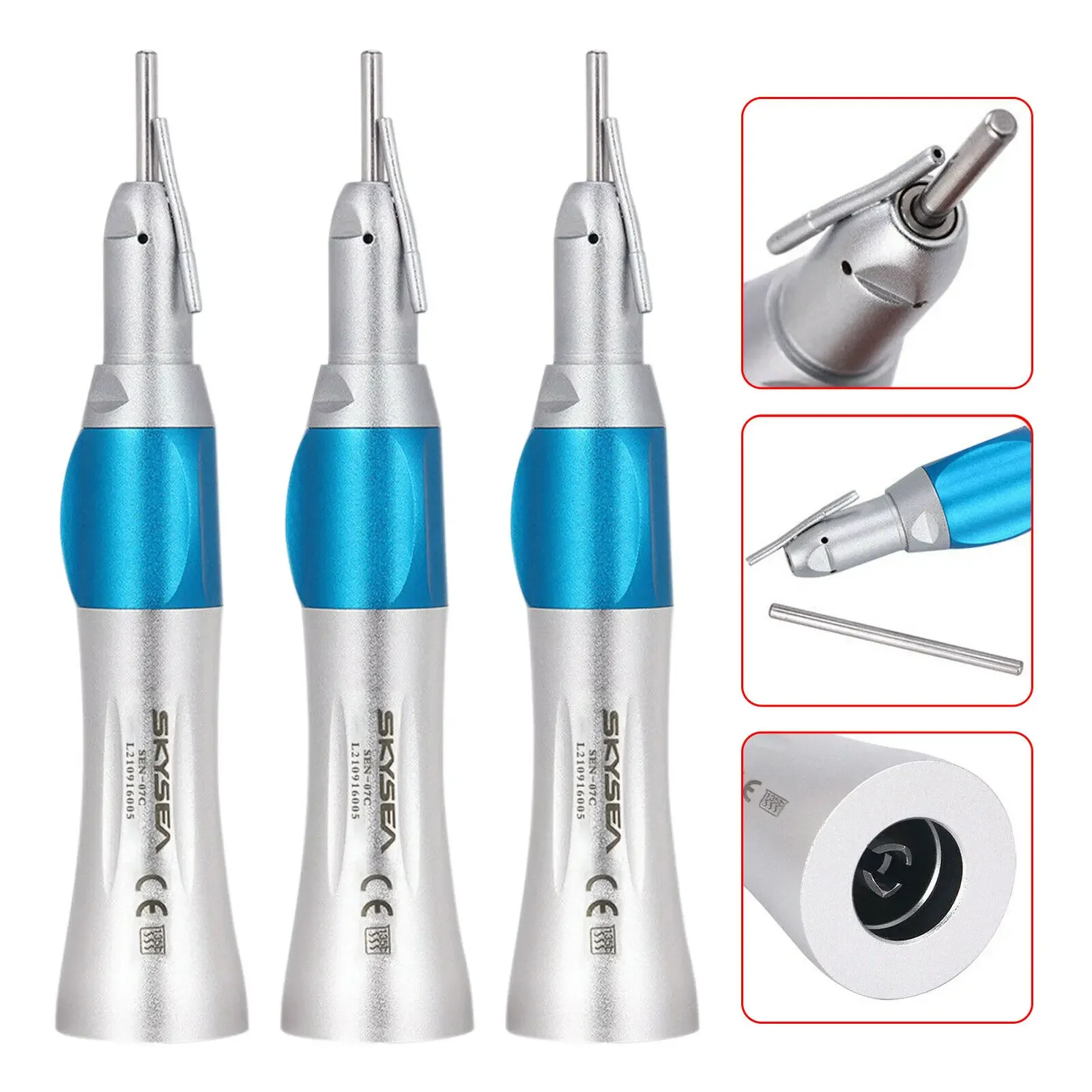 3pcs nsk סגנון שיניים חיצוני מים דליל קירור כירורגי ישר מהירות נמוכה 1:1 שתל מתאים hp burs hp