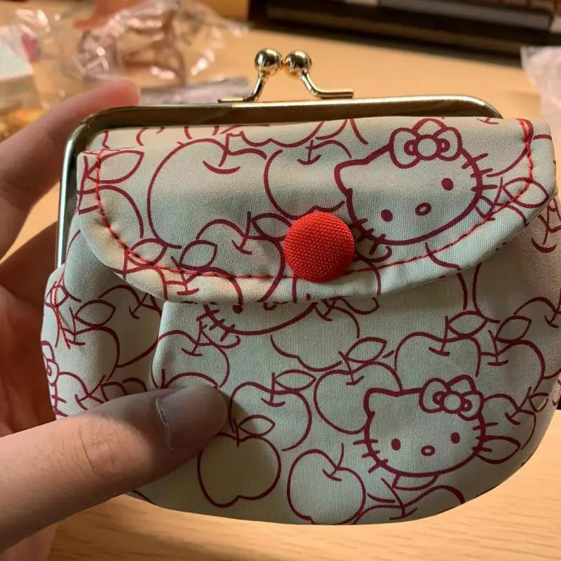 

Kawaii аниме мультфильм Hello Kitty вышитая металлическая сумка для хранения портмоне косметичка модные женские ювелирные изделия подарок
