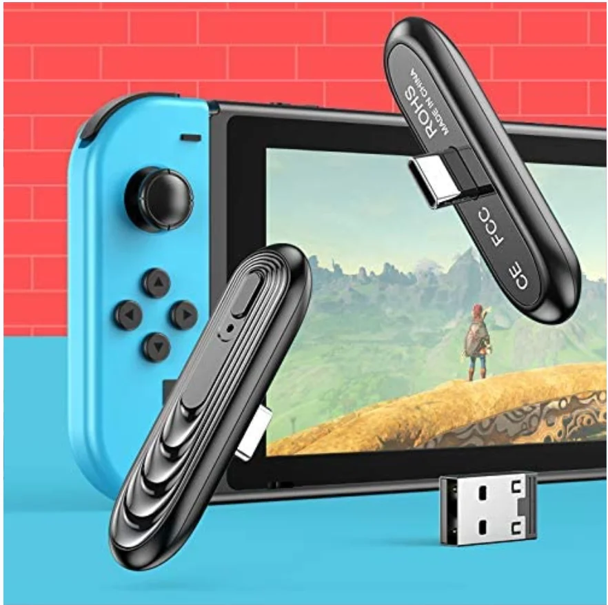 

New Switch USB C Bluetooth 5.0 Audio Transmitter Wireless Low Latency Adapter for Nintendo Switch Switch/PS4/PS5 Receiver