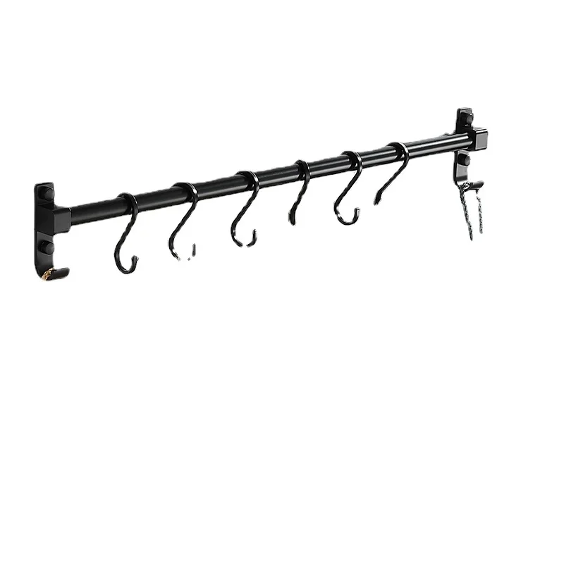 

Кухонная направляющая, крючок без гвоздей, подвесная ложка и лопатка, кронштейн с крючком, специальная кухонная стойка, черная для хранения бытовых предметов