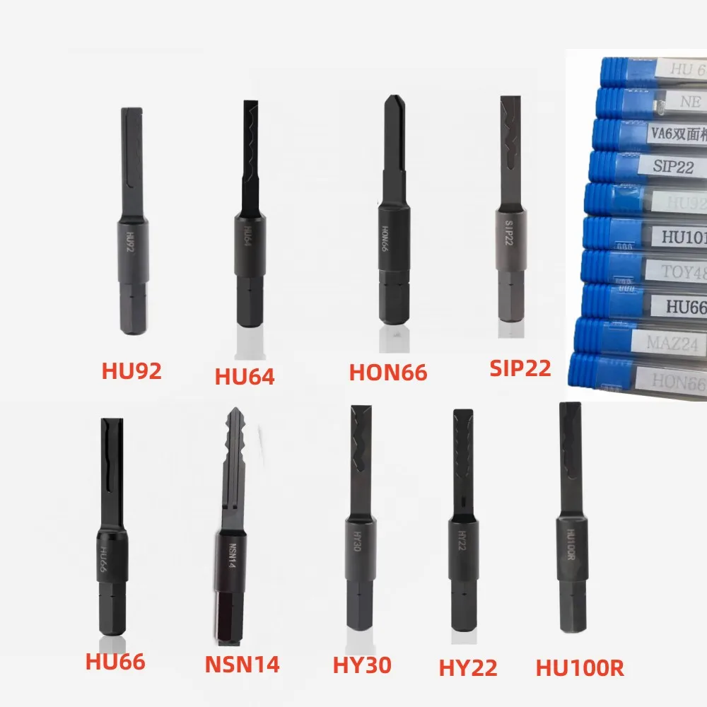 Newest Auto Locksmith Tools HU66 HU92 HU100R HU64 HON66 HY30 HY22 SIP22 NSN14 Car Strong Force Power Key Auto Lock Tool