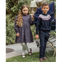 Collection Madeline AP AW26 : Robe florale pour filles, pull à col rond pour garçons, vêtements assortis pour frères et sœurs, famille 2