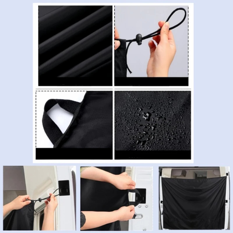 

Camper Barn Door Privacy Curtains Cover With Hooks For Outdoor Shower Curtain Caravan Sunshade Curtain Rear Partition Sunshade