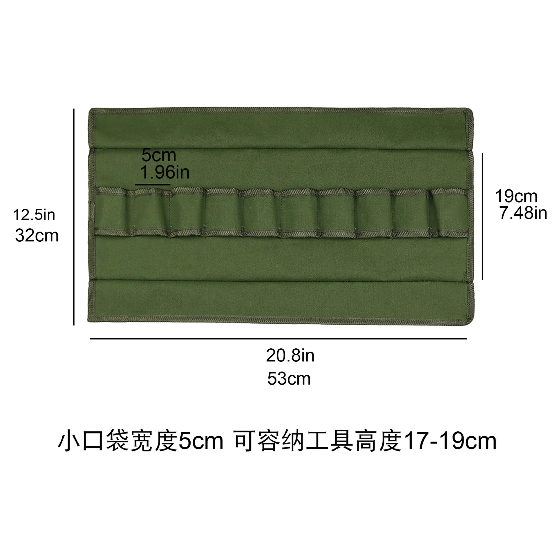 Japanese Bonsai Tools Storage Package Roll Bag Canvas Tool Set Case Hot Sale Tool Bag Tools Packaging（Without tools）