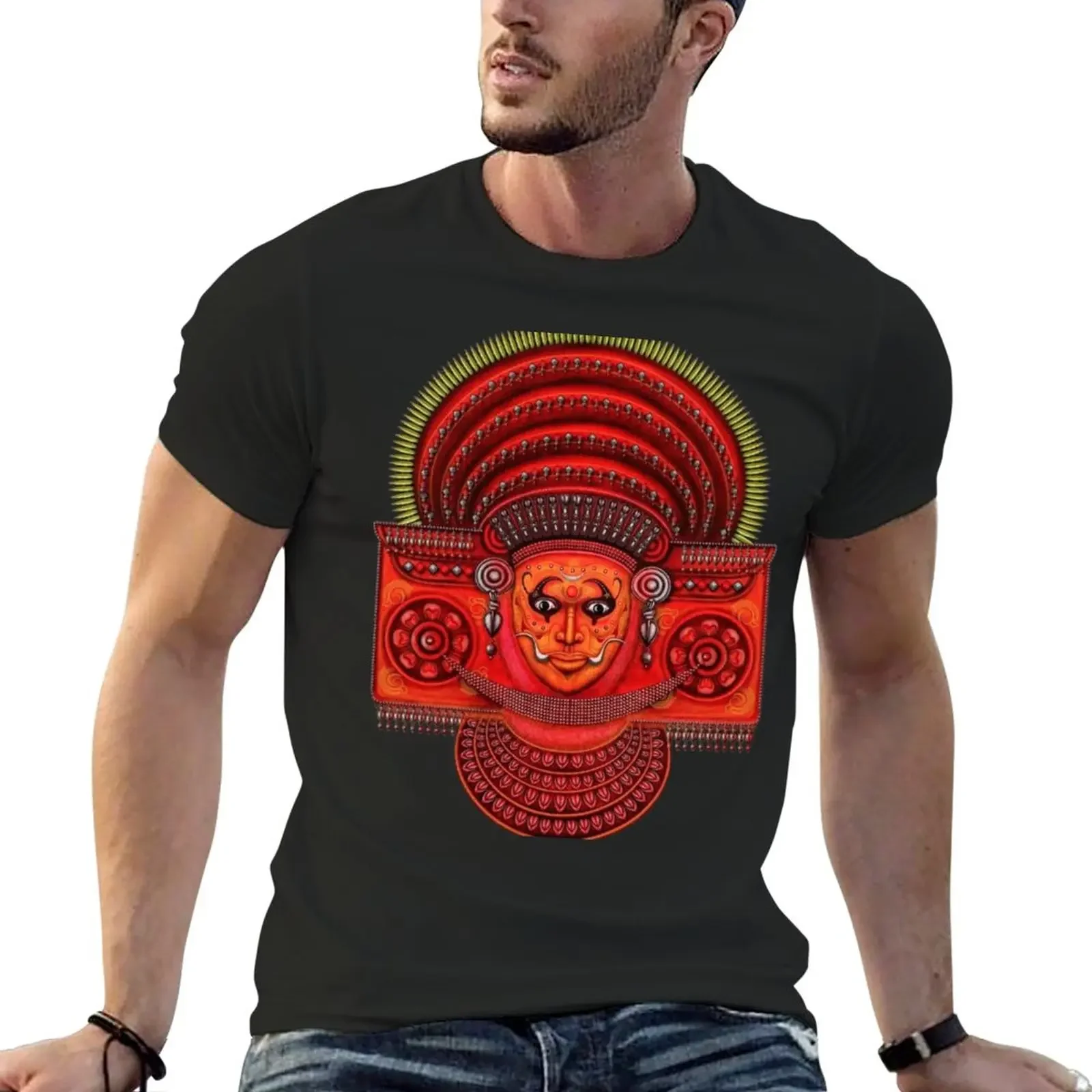 New Theyyam Kerala Ritual Art M ByTe T-Shirt quick-drying t-shirt kawaii clothes plus size t shirts plain white t shirts men