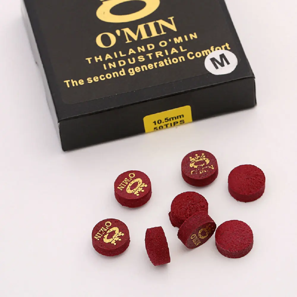 OMIN Original Laminated Leather Billiards Cue Tip 10mm-M