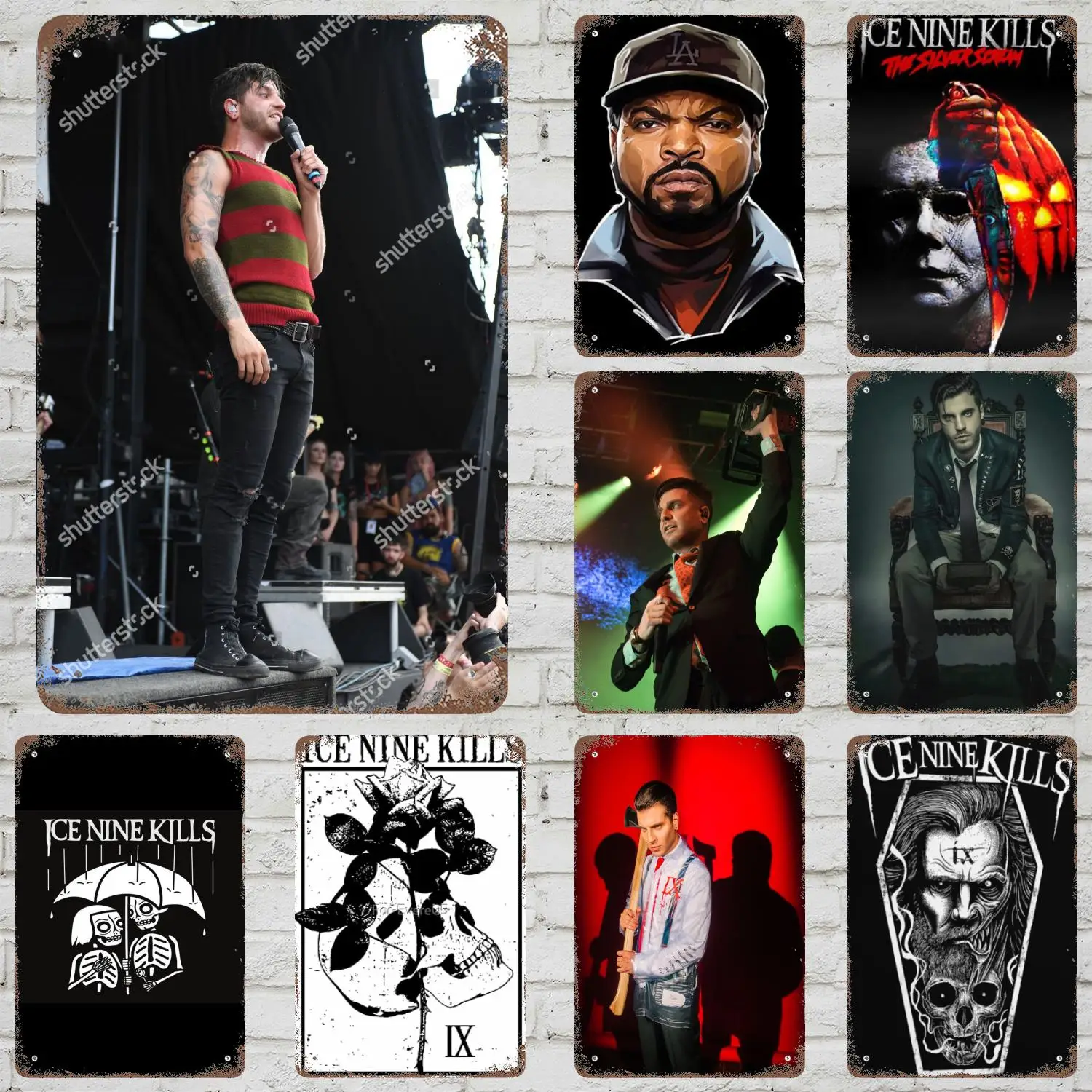 Ice Nine Kills Decor Poster Vintage Tin Sign Metal Sign Decorative Plaque for Pub Bar Man Cave Club Wall Decoration