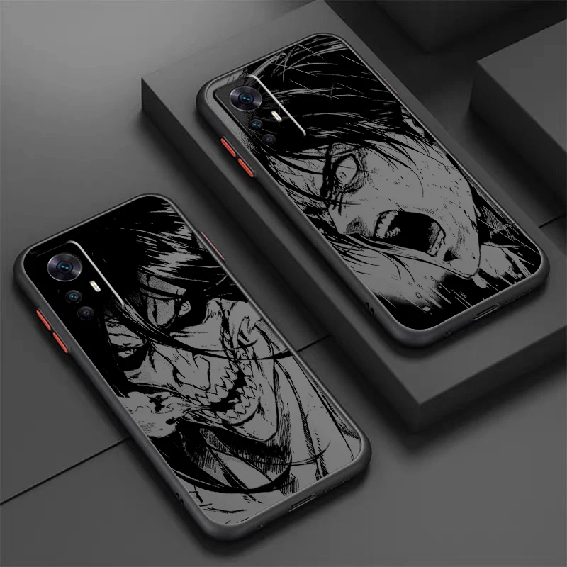 Anime Attack On Titan Logo Art Frosted Translucent For Xiaomi Mi 13 12 12T 11T 11 11i 10T 10 9T Pro Lite Ultra 5G Cover