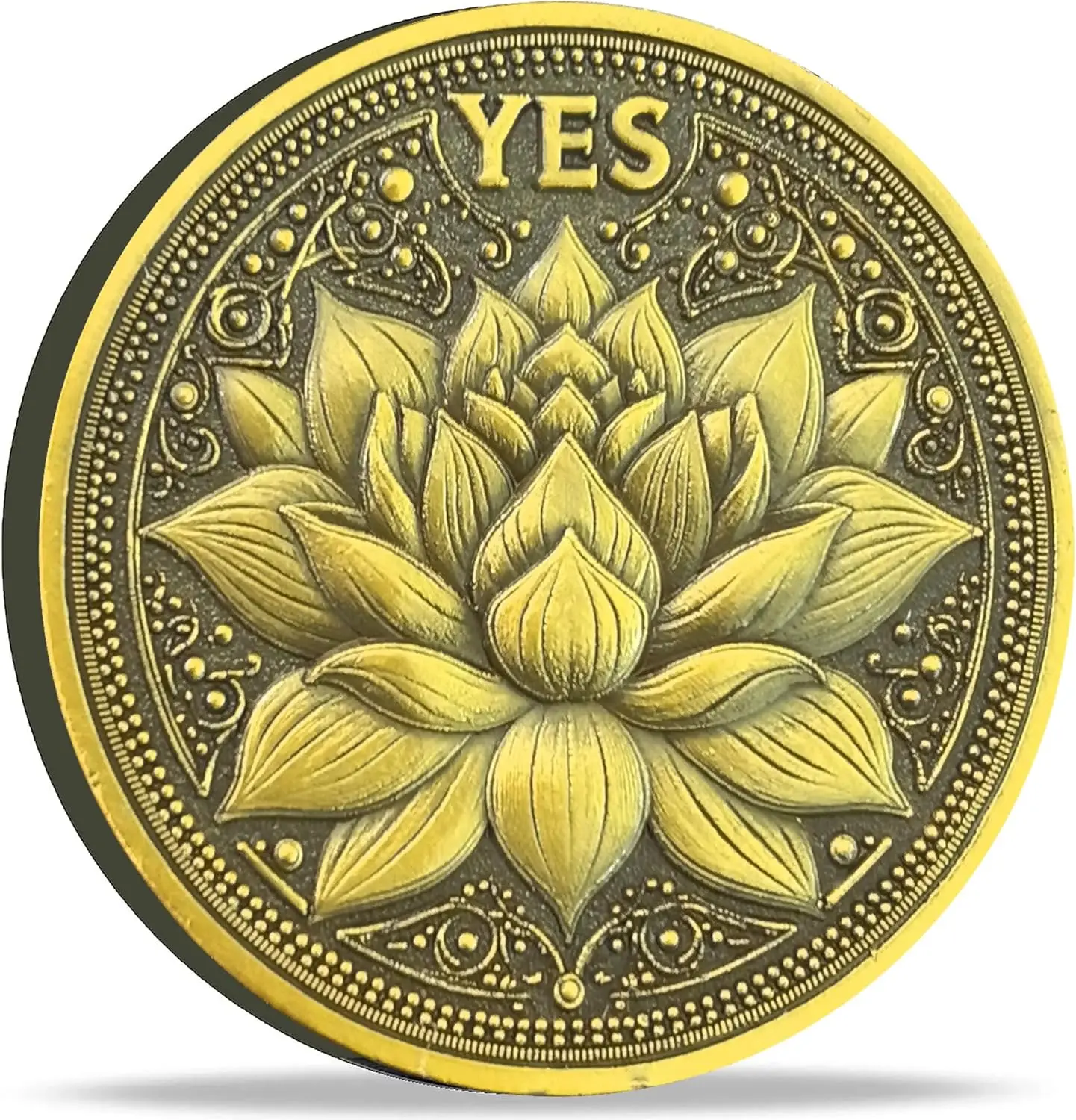 Lotus and Phoenix Decision Maker - Inspire Clarity and Wisdom YES/NO Filpping Coin