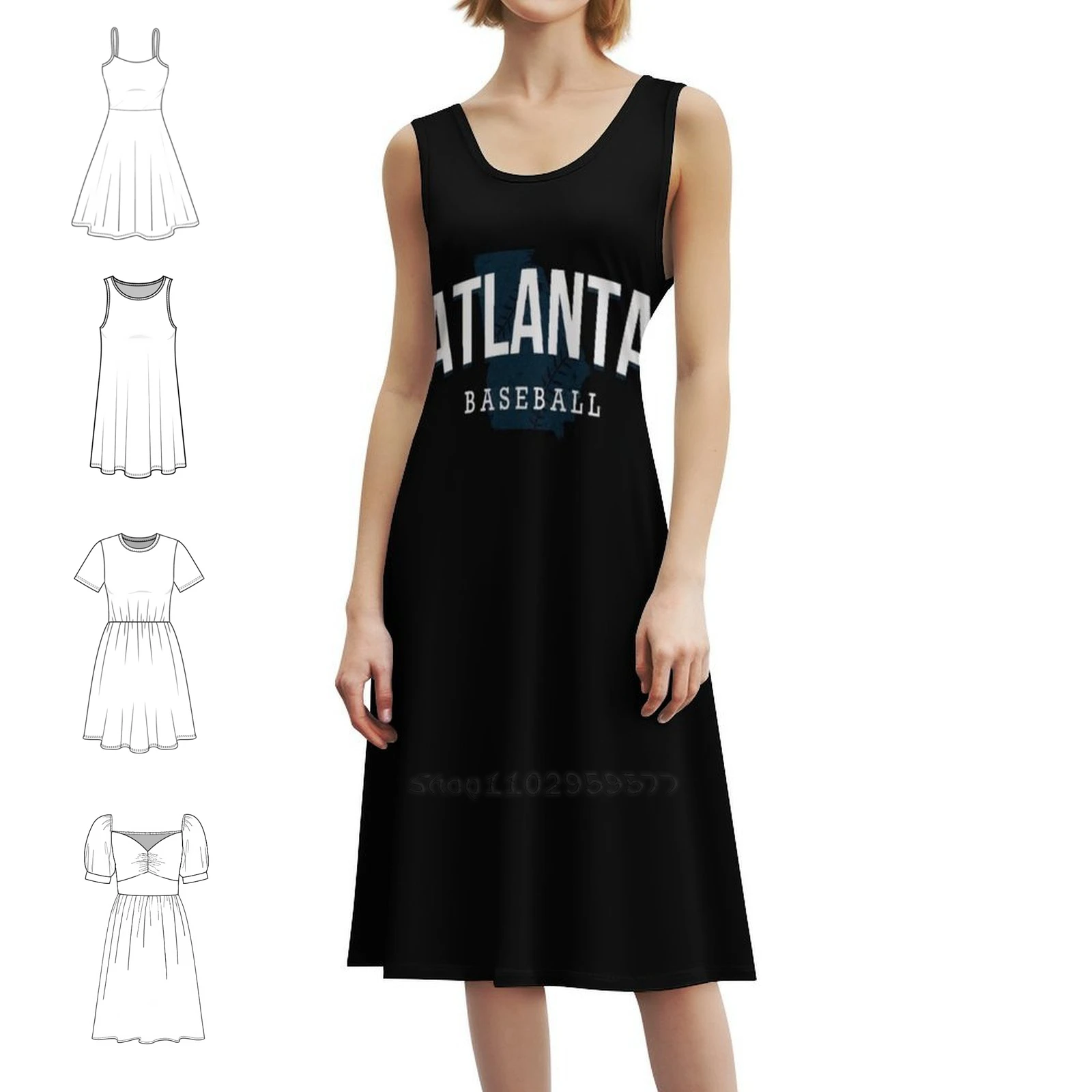 

Atlanta Pride бейсбольное мини-платье в консервативном стиле для женщин трапециевидной формы свободного покроя повседневное дневное платье Falcons Hawks бейсбол футбол
