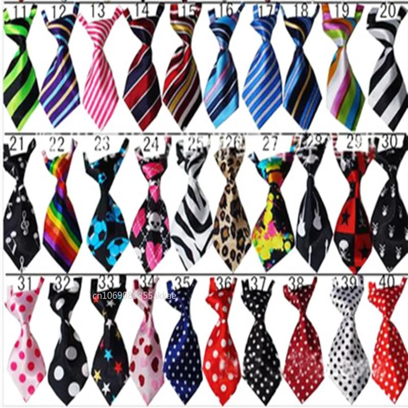 1Pc Pet Tie Mix Colors Dog Cat Striped Bow Tie Pet Grooming Supplies Adjustable Puppy Dog Cat Neck Tie Pets Accessories