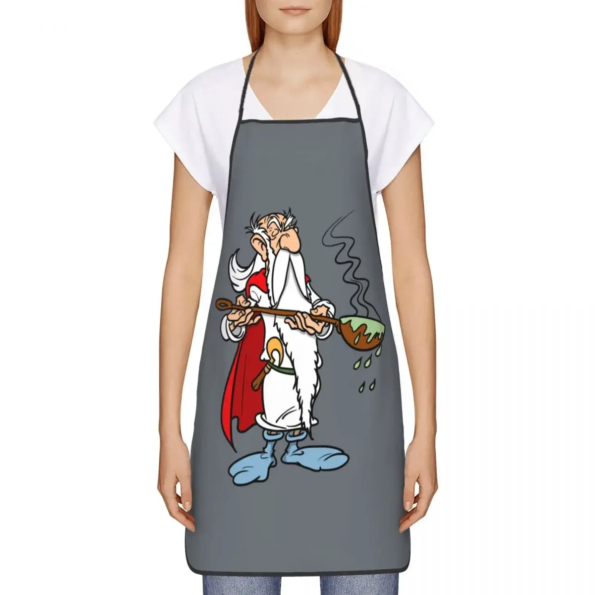 Culinary Master Panoramix Getafix Asterix Apron Women Men Adult Unisex Kitchen Chef Bib Tablier Cuisine Cooking Baking Painting