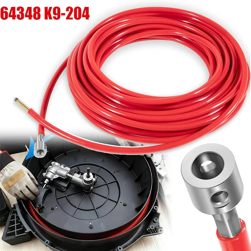 

64348 K9-204 FlexShaft Cable Assembly,with Sheath & Couplings, Compatible with RIDGID K9-204 Drain Cleaning Machine for 2" to 4"