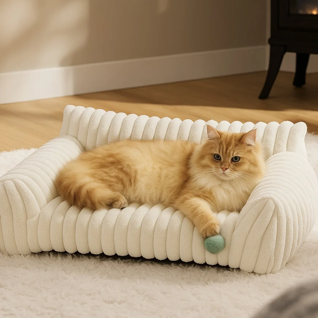 Sofá cama lavable y cálido para perros y gatos, colchón suave - imagen 2