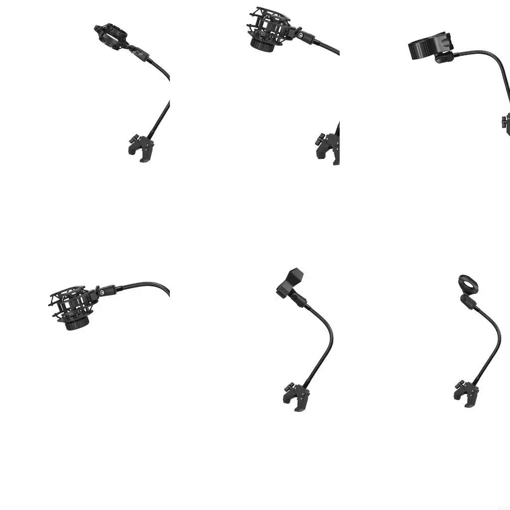 Clamp-On Recording Stand with Flexible Neck, Knob-Adjusted Attachment, and Tool-Less No-Drill Installation Support 896C