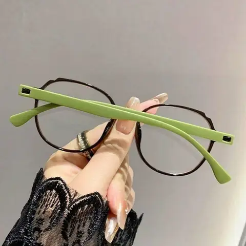 Eleganta Mode Läsglasögon Runda Vikbara Anti Blå Ljus Glasögon Högkvalitativa Komfort Presbyopi Glasögon Snabb Leverans 10 best sales runda glasögon - №5