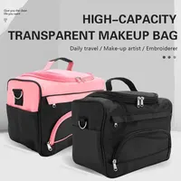 Bolsa de maquillaje profesional, estuche de almacenamiento para herramientas de tatuaje de uñas, organizador de cosméticos de belleza, bolsa de viaje portátil para peluquero