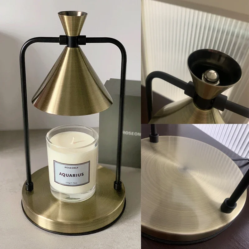 DIMMER Candle Warmers Lamp for Yankee Candle Metal Oil Burner Aromatherapy Lamps Changing Color Table Lamp Home Decor