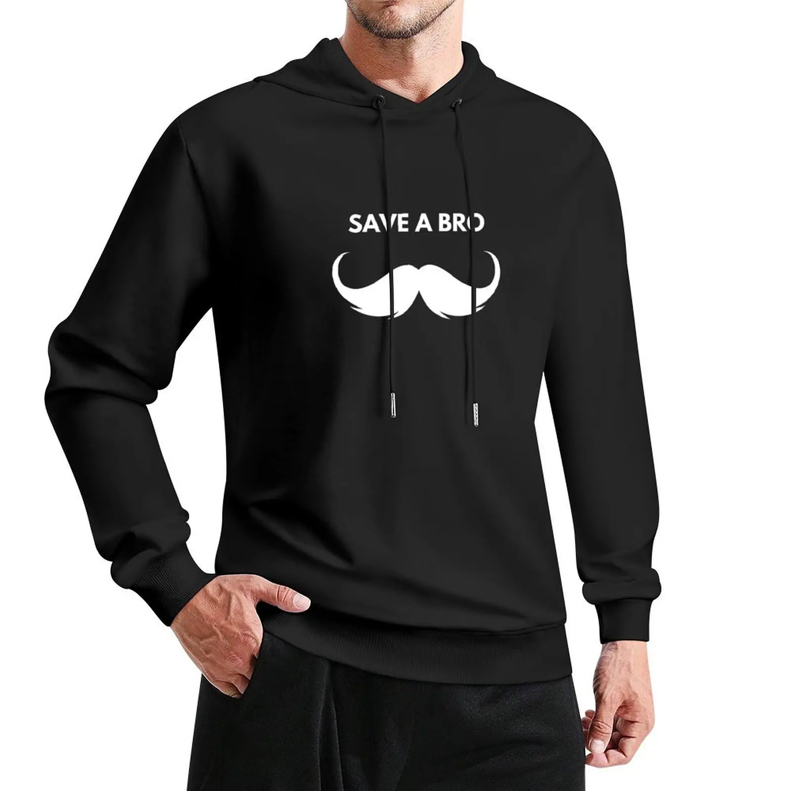 

Футболка с усами в стиле MOvember Save A Bro v1, пуловер с капюшоном, блузка, мужская осенняя одежда, мужская толстовка с капюшоном