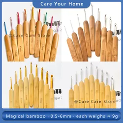 Bamboo Knitting Needles Set Crochet Hooks Set Embroidery Needle Wooden Knitting Crochet Needles Crochet Kit