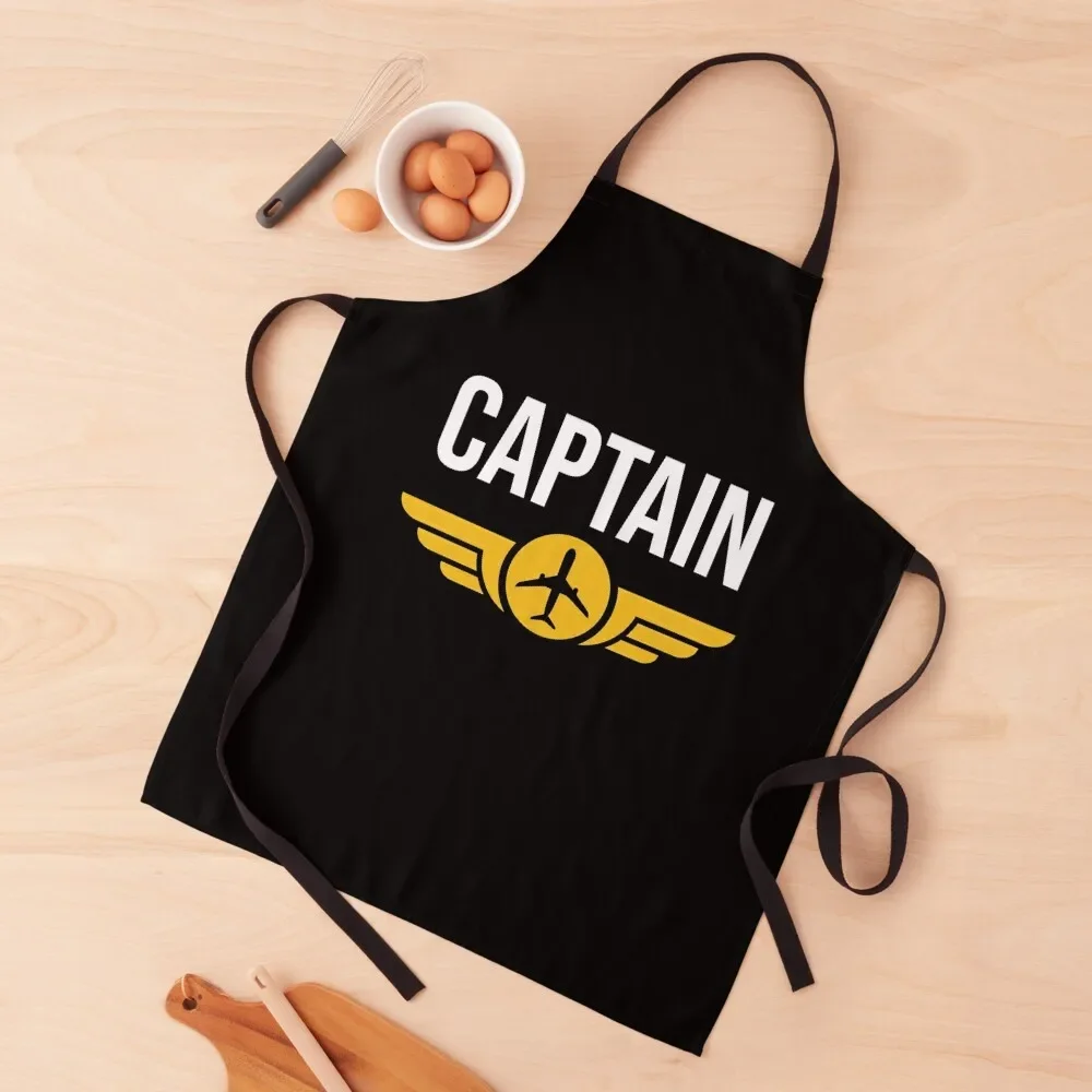 Aviation Pilot Captain Apron Kitchen And Home Items Funny For Girl Apron