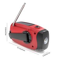 Portable Phone Charger with LED Lights Solar Hand Crank Multifunctional Charged USB Solar & for Radio Emergency Power Camping